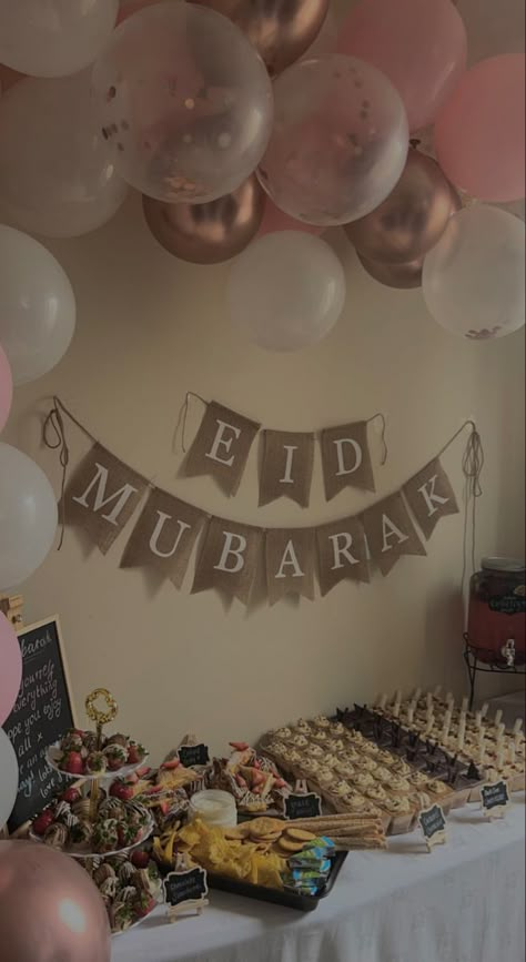 Eid decor balloon arch Ramadan Inspo Decor, Eid Inspo 2024, Ramadan Eid Mubarak, Eid Set Up, Ramadan Vision Board Ideas, Eid Adha Mubarak Decoration, Eid Day, Eid Preparation, Eid Al Fitr Decorations