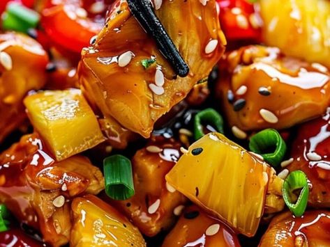 Fresh and Fast Pineapple Chicken Stir Fry Bowls - NewsBreak Polynesian Recipes, Pineapple Chicken Stir Fry, Baked Bbq Chicken Recipes, Sausage And Potatoes Skillet, Wok Recipes, Baked Bbq Chicken, Hashbrown Breakfast Casserole, Beef Barley Soup, Sweet Sour Chicken