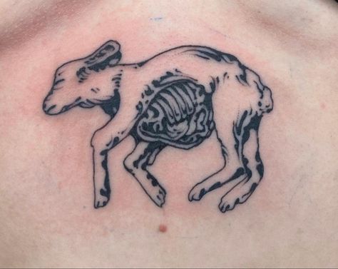 Lamb Tattoo, Skeleton Tattoo, Funky Tattoos, Sick Tattoo, Gothic Tattoo, Tattoo Portfolio, Dream Tattoos, Black Ink Tattoos, Dope Tattoos