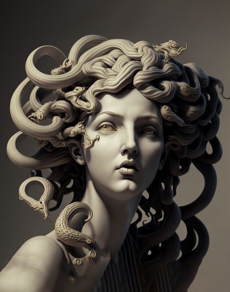 Discover the Meaning and Beauty Behind Medusa Tattoos - Tattoos With Deep Meaning, Small Wave Tattoo, Medusa Tattoo Design, Medusa Art, Statue Tattoo, Greek Mythology Tattoos, Greek Statues, Mythology Tattoos, Medusa Tattoo