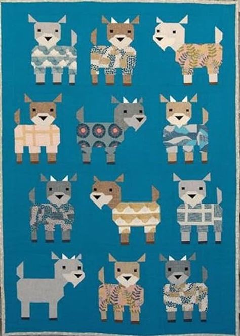 Amazon.com: Art East Quilting Co Kidding Around-Goats in Pajamas Quilt Sewing Pattern : Arts, Crafts & Sewing Goat Quilt Pattern, Alpaca Quilt Pattern, Goat Applique Pattern, Goats In Pajamas Quilt Pattern, Goat Quilt, Alpaca Quilt, Goats In Pajamas, Elizabeth Hartman Quilts, Farm Animal Quilt