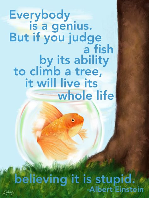 If You Judge A Fish Quote, Albert Einstein Fish Quote, Human Rights Quotes, Climbing Quotes, Climb A Tree, Educational Quotes, Elementary School Counseling, Fishing Quotes, Albert Einstein Quotes