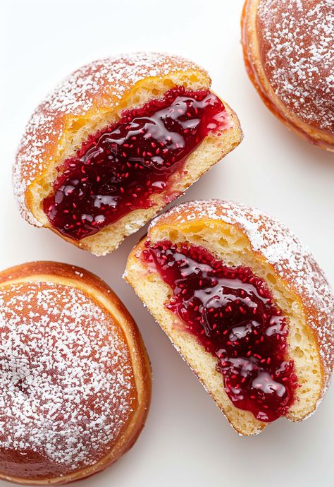 Learn How to Cook Sourdough Cream Filled Doughnuts Recipe For Free | Recipes You'll Love, Made Easy! Doughnut Filling Ideas, Boston Cream Doughnut Recipe, Sourdough Doughnut Recipe, Doughnut Filling, Cream Doughnut, Pastry Photography, Trendy Recipes, Doughnuts Recipe, Boston Cream