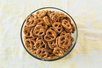 Seasoned Pretzels, Pretzel Snacks, Pretzels Recipe, Salad Dishes, Sour Cream And Onion, Bake Sale, Savory Snacks, Pretzels, The Recipe