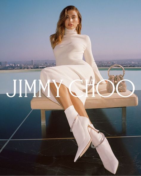 Jimmy Choo Campaign, Shoes Editorial Photography, Hailey Baldwin Vogue, Shoes Campaign, Shoes Editorial, Vogue Photoshoot, Sweeter Than Honey, Hailey Bieber Style, Hailey Baldwin Style