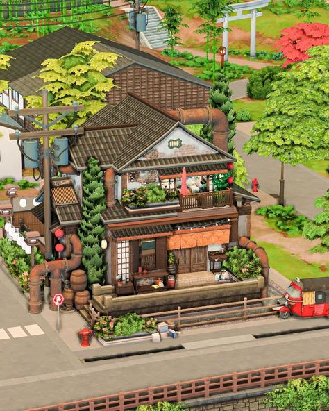 Japanese House in Mt. Komorebi || no CC Hi, simmers! I built a Japanese themed build again, in Mt. Komorebi because it's been so long since I created something here 🏯 I hope you like it! #thesims4 @thesims #EAPartner #ts4 #sims4builds Mt Komorebi House, Japanese Cc Sims 4, Sims 4 Japanese Cc, Mt Komorebi, It's Been So Long, Sims Building, Sims Games, Japanese House, The Sims4