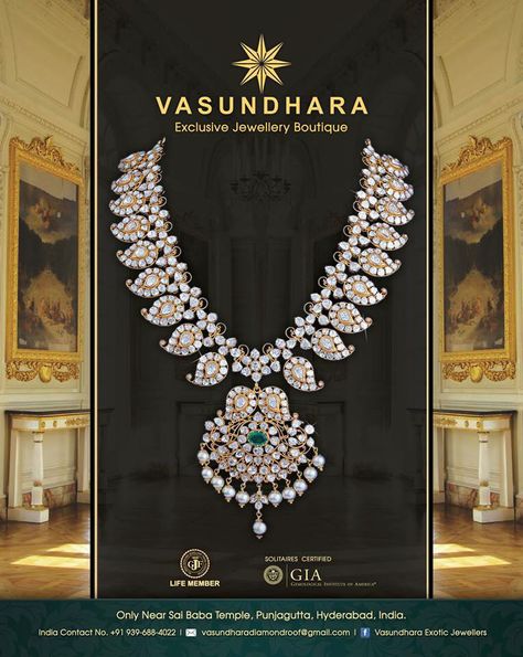 Diamond mango necklace by Vasundhara Exclusive Jewellery Boutique Diamond Mango Mala Designs, Diamond Necklace Elegant Bridal, Diamond Mango Haram, Vasundhara Jewellery, Diamond Mango Mala, Mango Mala Jewellery, Mango Haram, Mango Mala, Mango Necklace