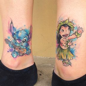 Lilo and Stich for Nela on the ankles 💚 #lilotattoo #liloandstich #liloandstitchtattoo #disneyart #disneytattoo #disneytattooart… Tattoo Ideas Lilo And Stitch, Kilo And Stitch Matching Tattoos, Matching Lilo And Stitch Tattoos, Lilo And Stitch Couple Tattoo, Lilo And Stitch Tattoo Matching, Matching Disney Tattoos, Disney Couple Tattoos, Disney Stitch Tattoo, Lilo And Stitch Tattoo