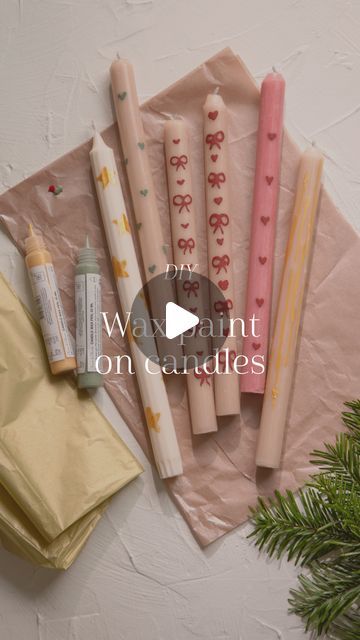 Søstrene Grene on Instagram: "Paint a lovely candle with wax. - Anna and Clara invite you to discover more DIY projects and inspiration in Søstrene Grene’s app or via the link in bio. - #candle #christmas #creativity #grenediy #sostrenegrene" Painting Candles Diy, Christmas Girls Night, Christmas Girls, Galentines Party, Painted Candles, Cool Crafts, Candle Magic, Diy Candles, Christmas Girl