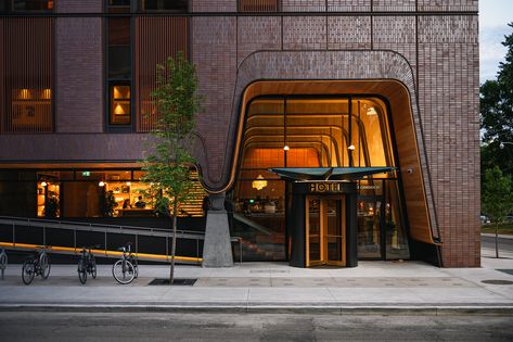 Coin Banquette, Toronto Pictures, Toronto Hotels, Brick Works, Glazed Brick, Window Benches, Ace Hotel, Architecture Awards, Brick Facade