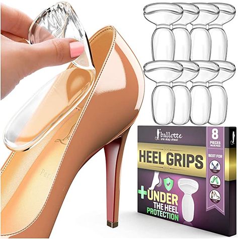 High Heel Inserts, Soft Heels, Heel Protector, Heels Aesthetic, Heel Grips, Shoes Hack, Shoe Inserts, Shoes Too Big, Clear Heels