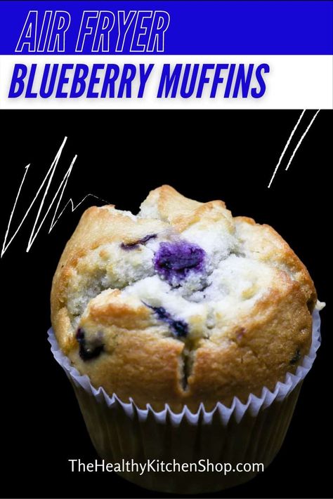 Airfryer Blueberry Muffins, Air Fryer Baking Recipes Easy, Baking With An Air Fryer, Air Fryer Blueberry Muffins, Air Fryer Blueberry Recipes, Air Fryer Blueberry Crisp, Air Fryer Muffin Recipes, Air Fryer Muffins Healthy, Airfryer Muffin Recipe