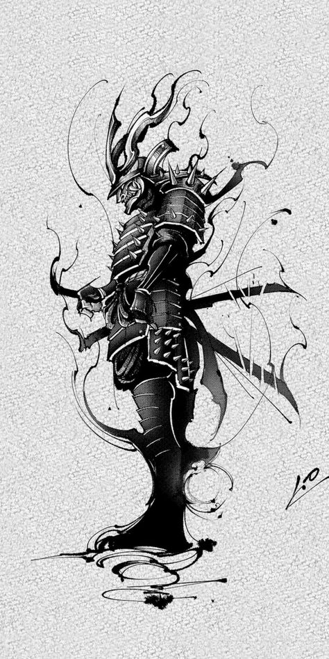 Tattoo Design Japanese, Demon Samurai, Japanese Warrior Tattoo, Samurai Warrior Tattoo, Guerriero Samurai, Backpiece Tattoo, Samurai Tattoo Design, Japan Tattoo Design, Warrior Tattoos