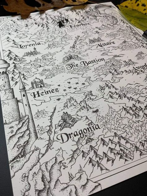 Maps From Fantasy Books, Fantasy Map Tiktok, Map Drawings Art, Fantasy Land Map Drawing, Fanticy Map, Fantasy World Sketch, Homemade Fantasy Map, Fictional Maps Ideas, Dnd Fantasy Map