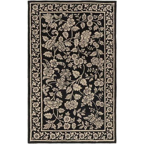 Gothic Rug, Floral Rugs, Neutral Area Rugs, Surya Rugs, Divine Design, Black Area Rugs, Persian Rugs, Rug Shapes, Hand Tufted Rugs