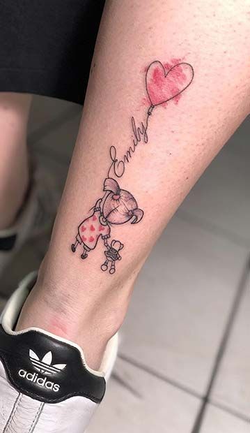 Mom Baby Tattoo, Mutterschaft Tattoos, Tattoos For Moms, Motherhood Tattoos, Baby Tattoo Designs, Kid Name Tattoo, Baby Name Tattoos, Mom Tattoo Designs