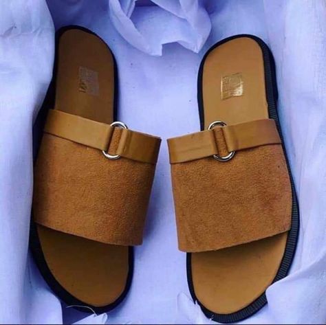 Leather Chappals For Men, Luxury Leather Footbed Slip-on Sandals, Luxury Men's Slides With Leather Lining, Luxury Brown Men's Sandals, Luxury Slip-on Slippers For Men, Gentleman Lifestyle, Mens Sandals Fashion, African Shoes, Leather Slippers For Men