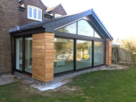 Extension Specialists in Lichfield & Staffordshire :: PH&C Easter Builders Dormer Bungalow Extension, Side House Extension Ideas, Apex Extension, Gable End Extension, Side Extension Ideas, Orangery Ideas, Extension Exterior, Timber Frame Extension, Modern Sunroom