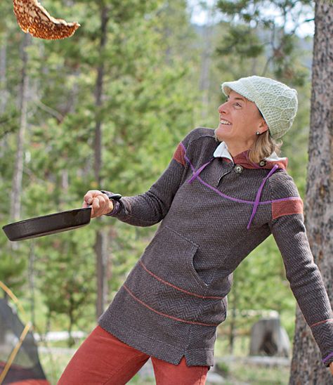 Ruckus Tunic Sweater - Campfire Cookin' - Shop By Outfit - Title Nine Long Sleeve Sweater For Outdoor Winter Wear, Outdoor Cotton Sweater For Winter, Warm Outdoor Sweater For Fall, Winter Long Sleeve Outdoor Sweater, Cozy Outdoor Sweater, Womens Sportswear, Colorado Style, Title Nine, Yoga Clothing