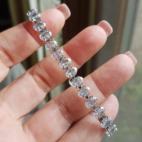 Diamond tennis bracelet stack