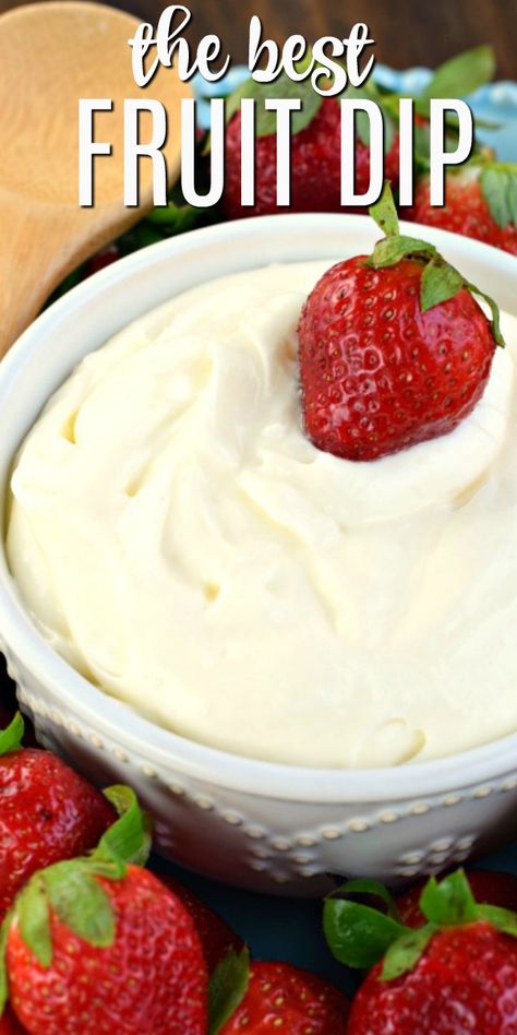 Marshmallow Dip For Fruit, Marshmallow Fruit Dip, Marshmallow Fluff Fruit Dip, Fruit Dip Recipe, Easy Fruit Dip, Cream Cheese Fruit Dip, Cheesecake Oreo, Fruit Dips Recipes, Shugary Sweets