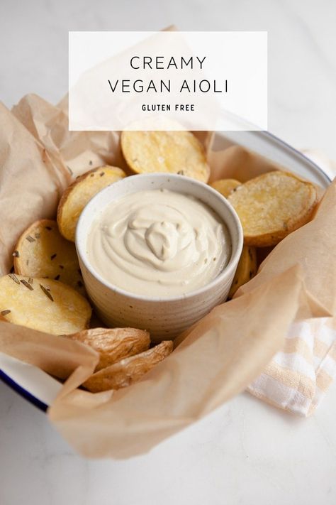 Vegan Aioli Recipe, Vegan Aioli, Nutritional Yeast Recipes, Aioli Sauce, They Don't Care, Aioli Recipe, Vegan Dip, Gluten Free Egg Free, Vegan Sauces