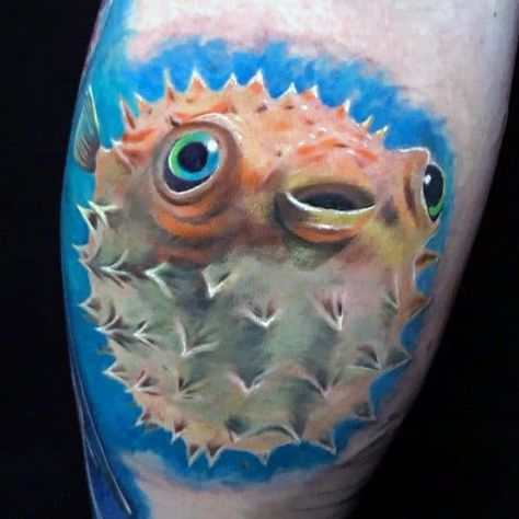 Pufferfish Tattoo, Puffer Fish Tattoo, Puffer Fish Art, Fish Skeleton, Skeleton Tattoos, Tattoo Ideas For Men, Fish Tattoo, Puffer Fish, Fish Art