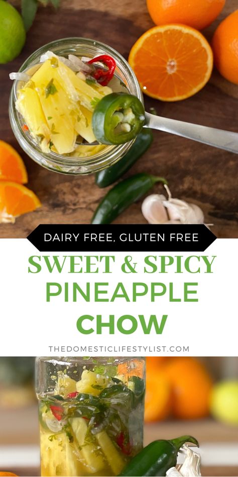 Pineapple Chow, Pineapple Recipes Healthy, Pineapple Recipe, Pineapple Corer, Pickle Recipe, Pineapple Recipes, Pickling Jalapenos, Side Dishes Recipes, Gluten Free Sweet