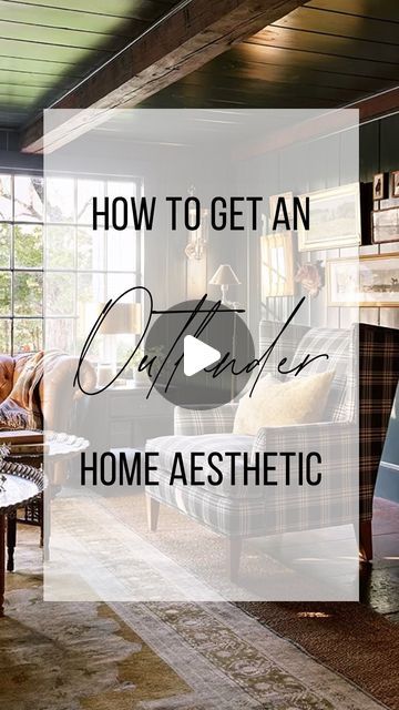 Mia Volk on Instagram: "How I would put together an outlander home aesthetic! American Colonial meets Scottish highland castlecore, a dash of French inspiration and a bit of cottage design. Lots of rustic carved wood furniture, prints of Scottish landscapes, warm tweeds, wool and plaid textiles, and romantically ornate pieces for a love story fit for Jamie and Claire Fraser that transcends time. 

#homedecor #decorideas #roomdecor #decorfinds #homestyle #decorhelp #nerdcore #nerdcorehomeseries #outlander #outlanderaesthetic #cottagecore #colonialhome

📷: Chris Loves Julia, Kristina Crestin, Callsign Design, Ella Rosenthal, Blanc Marine Intérieurs, John Boyd, Highlands Inn" Scottish Cottages Interior, Scottish Highlands Decor, Outlander House Aesthetic, Outlander Inspired Home Decor, Outlander Home Aesthetic, Old Colonial Homes Interior, Outlander Aesthetic Home, Nerdcore Aesthetic, Victorian Farmhouse Interior