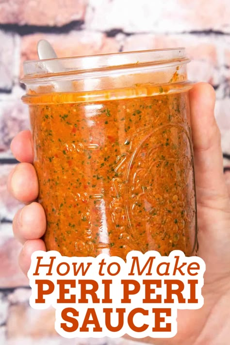 Peri Peri Sauce Recipe, Piri Piri Sauce, Chili Pepper Recipes, Peri Peri Sauce, Peri Peri Chicken, Homemade Sauce Recipes, Hot Sauce Recipes, Piri Piri, Peri Peri