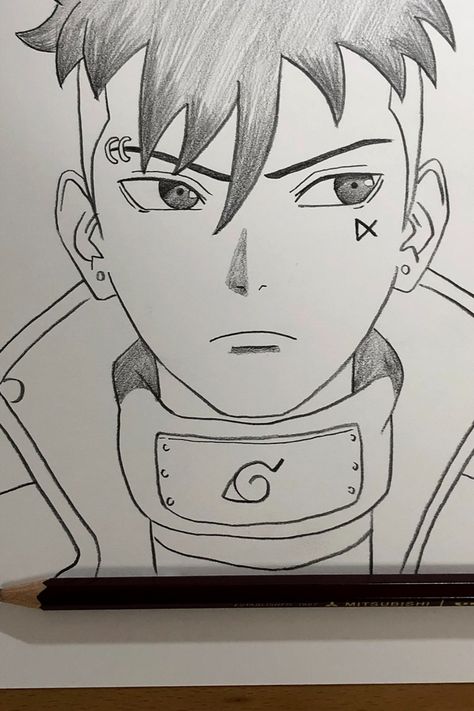 Naruto Simple Drawing, Anime Drawing Videos, Boruto Sketch, Boruto Drawing, Naruto Sketches, Kawaki Boruto, Sakura Manga, Drawing Books, Naruto Sketch Drawing