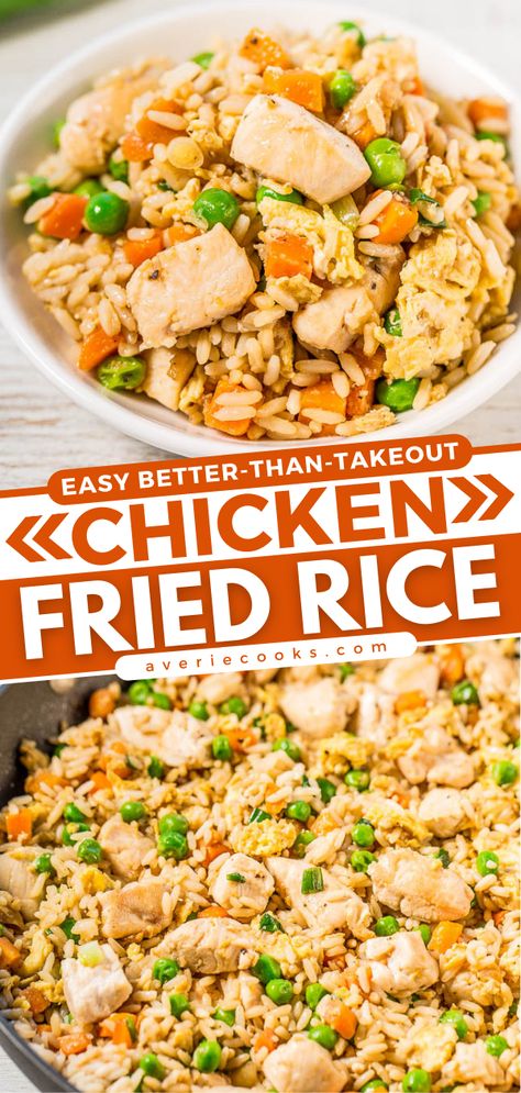 East Chicken And Rice Recipes, Simple Chicken And Rice Recipes, Better Than Takeout Fried Rice Recipe, Fried Rice And Chicken, Takeout Fried Rice, Chicken Fried Rice Recipe Easy, Chicken Fried Rice Easy, Fried Rice Recipe Easy, Food Reference