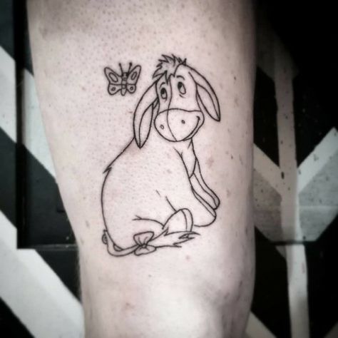 Black and white Eeyore Tattoo, Winnie The Pooh Tattoos, Wrist Bracelet Tattoo, Be Brave Tattoo, Bow Tattoo, Cute Tiny Tattoos, Temp Tattoo, Hair Tattoos, Makeup Tattoos