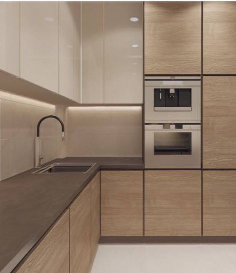 Hiasan Dalaman Dapur, Dapur Moden, Reka Bentuk Bilik Tidur, Modern Kitchen Colours, Small Modern Kitchens, Simple Kitchen Design, Kitchen Modular, Kabinet Dapur, Modern Kitchen Cabinet Design