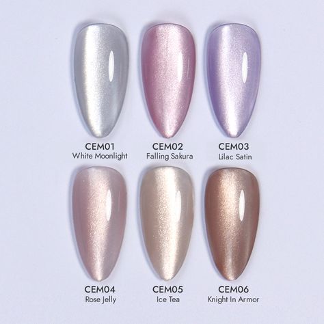 Chrome Gel Polish, Cat Eye Nails Polish, Eye Nail Art, Magnetic Nails, Cat Eye Gel, Cat Eye Nails, Cat Kuku, Neutral Nails, Nail Polish Designs