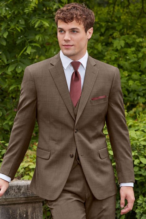 Brown groom suit