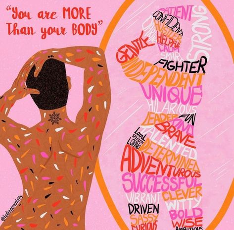 Feminism Art, Body Positive Quotes, Body Positivity Art, Love Your Body, Body Acceptance, Grl Pwr, Positive Body Image, Body Confidence, Bra Pads