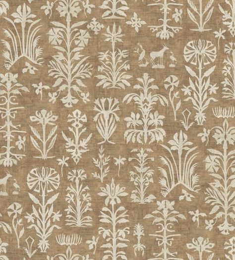 Papyrus Wallpaper, Lewis And Wood, Floral Print Wallpaper, Brown Floral Print, Paper Cut Design, Wood Wallpaper, Desert Sand, Wallpaper Calculator, Made To Measure Curtains