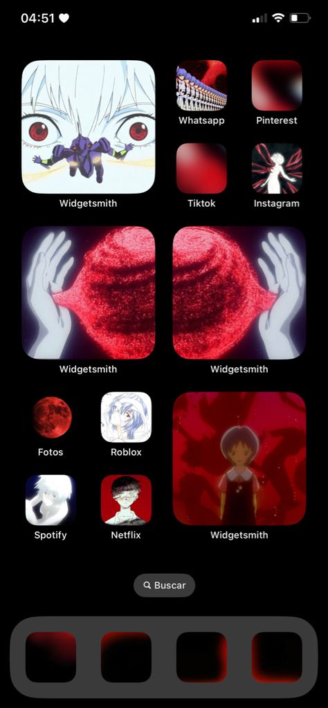 Nge Phone Layout, Evangelion Themed Phone, Iphone Layout Anime, Layout Ideas Phone, Clear Phone Case Design, Whatsapp Theme, Ios Homescreen, Iphone Wallpaper Ios, Iphone Home Screen Layout