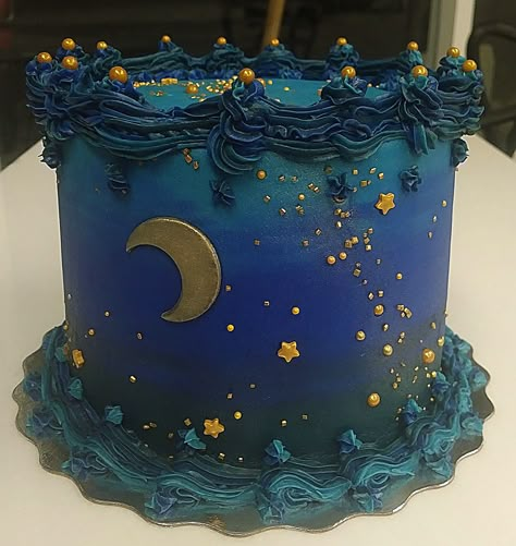 Night Sky Birthday Cake, Sky Cake, Aesthetic Birthday Cake, Birthday Cake Aesthetic, Cauldron Cake, Fig Cake, Galaxy Cake, Pear Cake, Hazelnut Cake