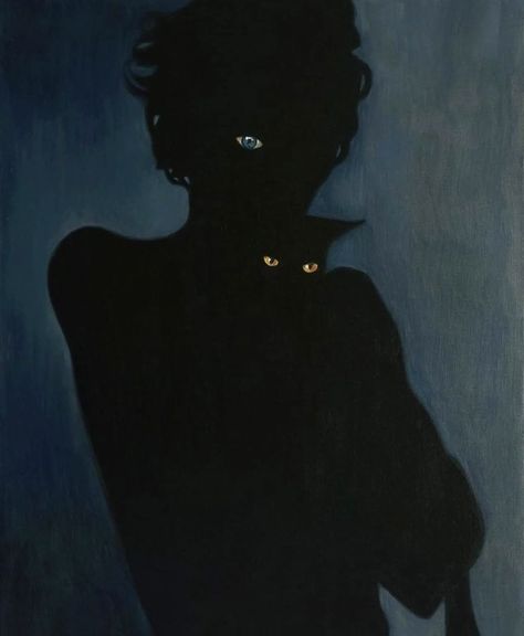 Arte Peculiar, Black Cat Art, Arte Inspo, Scary Art, Funky Art, Black Cats, Catwoman, Pretty Art, Dark Art