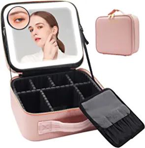 Large capacity cosmetic storage compartment, large makeup brush storage board, perfect lighting guarantee- thanks to an advanced luminous system which designed with3 lighting environments, giving you the freedom to do your make-up comfortably anywhere. The innovation of this cosmetic case doesn't stop there: a single charge will last around one week. Makeup Organizer With Mirror, Cosmetic Bag Organization, Brush Storage, Light Mirror, Makeup Train Case, Makeup Brush Storage, Lighted Mirror, Makeup Travel Case, Train Case