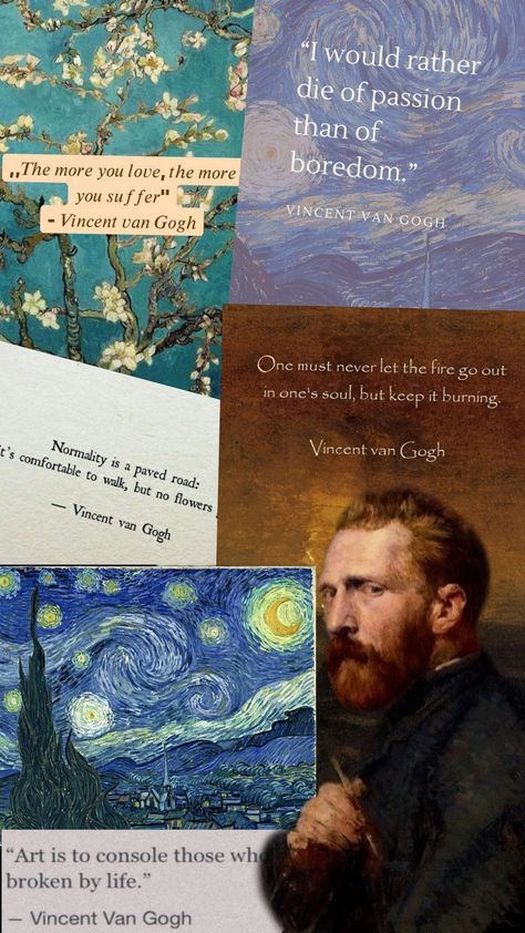 Van Gohn Paint Wallpaper, Van Gogh Painting Ideas, Vincent Van Gogh Aesthetic, Van Gogh Aesthetic, فنسنت فان جوخ, Vincent Van Gogh Quotes, Van Gogh Wallpaper, Van Gogh Quotes, Vincent Van Gogh Art