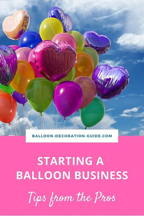 Starting a balloon business? There's nothing more helpful than learning from experienced balloon business owners. They've been where you are now! They've dealt with the same challenges and worries. Click to read the top tips from the pros now. #balloonbusiness #mompreneur #startabusiness #homebusinessideas #balloonguide Ballon Business, Business Balloons, Balloon Business, Business 101, Diva Style, Fiesta Decorations, Diy Balloon Decorations, Balloon Arrangements, Balloon Sculptures