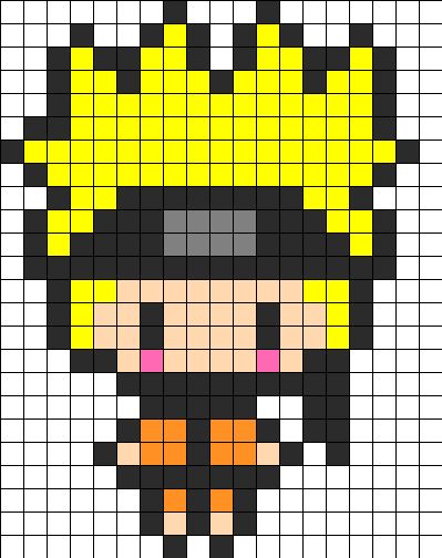 Naturo Perler Bead Pattern | Bead Sprites | Characters Fuse Bead Patterns Sasuke Uchiha Perler Beads, Anime Perler Bead Patterns, Grille Pixel Art, Pixel Art Minecraft, Modele Pixel Art, Zestaw Ikon, Easy Perler Beads Ideas, Easy Pixel Art, Pixel Drawing