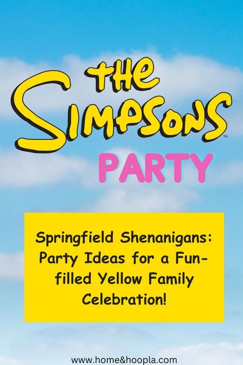 Springfield Shenanigans: The Simpsons Party Ideas for a Fun-filled Yellow Family Celebration! Simpsons Birthday Party Games, Simpsons Party Decorations Diy, Simpsons Themed Birthday Party, Simpsons Birthday Party, The Simpsons Theme, Simpsons Donut, Simpsons Party, The Simpsons Movie, Bday Party Theme