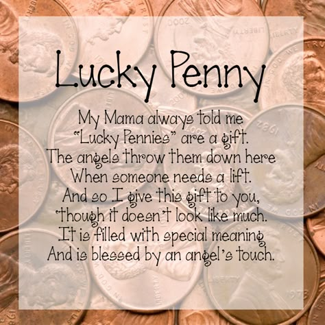 Pennies From Heaven Poem, Lucky Penny Printable, Lucky Penny Quotes, Pennies From Heaven Quote, Pennie’s From Heaven, Penny Quotes, Penny From Heaven, Heaven Poems, Letter From Heaven