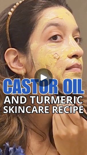 How To Apply Castor Oil On Face, Castor Oil For Face, Using Castor Oil, Turmeric Mask, Turmeric Oil, Natural Face Mask, Face Mask Recipe, Gram Flour, Overnight Mask