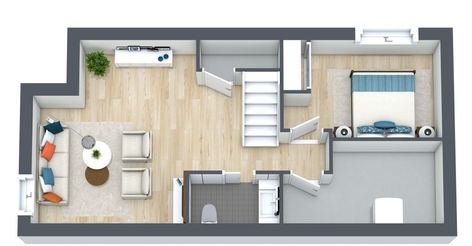 Half Basement Ideas Layout, Two Bedroom Basement Layout, Basement Renovations Layout, Cozy Basement Apartment Ideas, Awkward Basement Layout, Small Basement Ideas Layout Bedrooms, Basement Floorplan Ideas Layout, Basement Apartment Layout, L Shaped Basement Layout Ideas