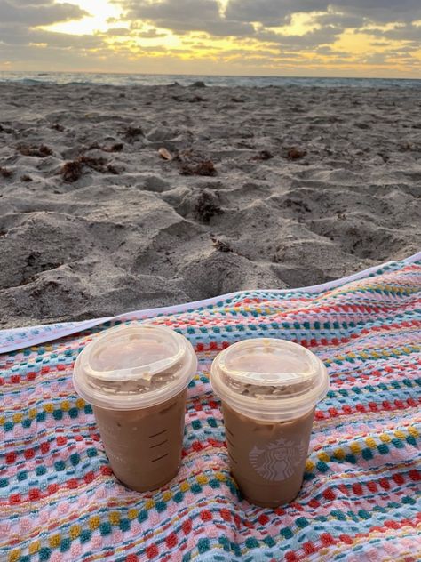 Coffee By The Beach, Sunrise Coffee, Summer Vision, Beach Coffee, Barbara Eden, Coffee Pictures, Summer Morning, Morning Sunrise, Coffee Aesthetic